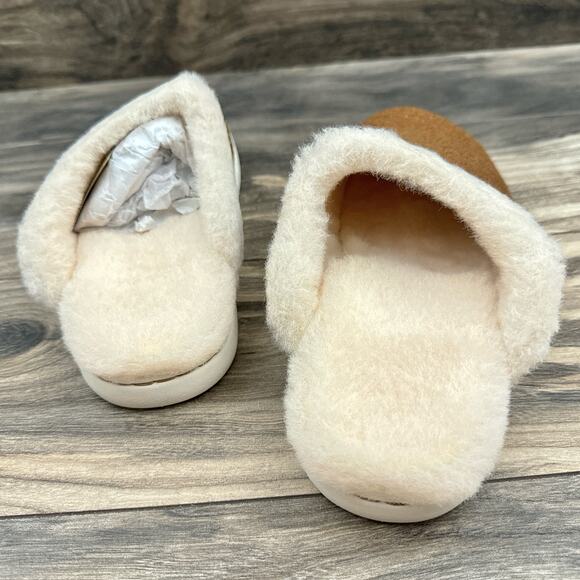 NIB Born Zoe Wool Shearling 9M Slip On Clogs Slides Cognac - Picture 7 of 11